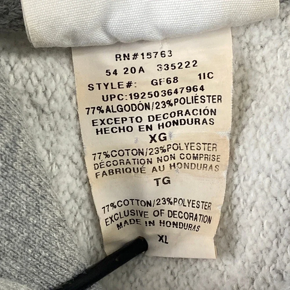 Vintage Champion Hoodie Reverse Weave XL Gray Pullover Heavyweight Sweatshirt - Picture 5 of 10